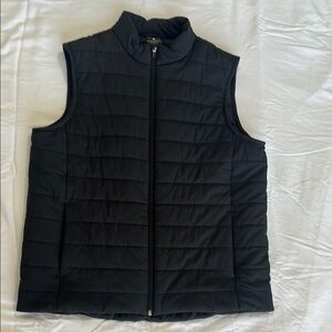 Black puffer vest by True Classic